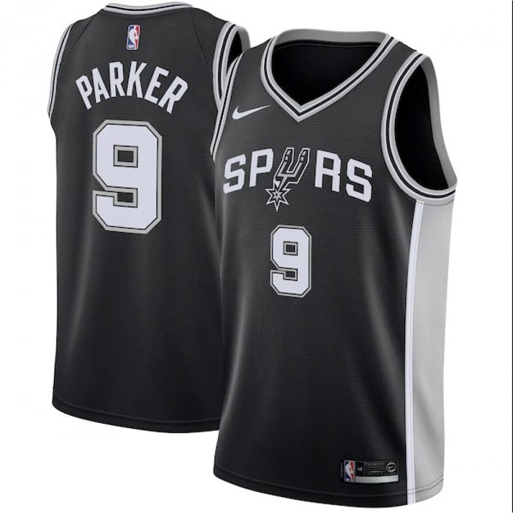 Men's San Antonio Spurs Tony Parker #9 Black 2020/21 Swingman Jersey - Icon Edition-Pro Kit Vault | Brand New 26/27 Sports Jerseys